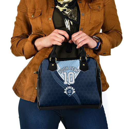 Personalized New South Wales Oztag Shoulder Handbag Hexagon Texture Chevron Pattern Art