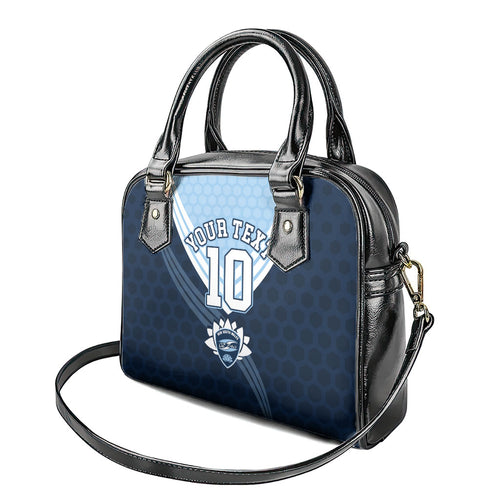 Personalized New South Wales Oztag Shoulder Handbag Hexagon Texture Chevron Pattern Art