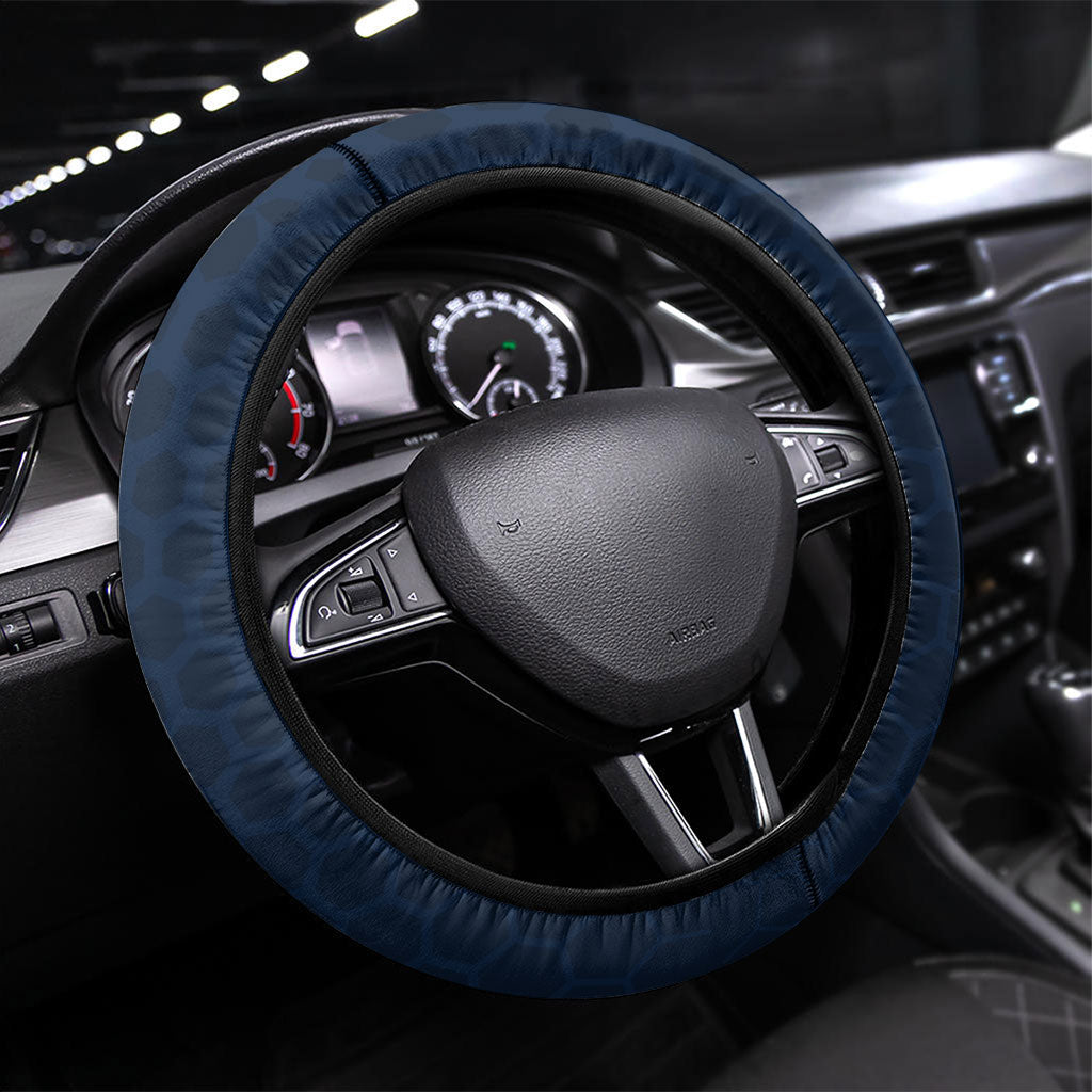 New South Wales Oztag Steering Wheel Cover Hexagon Texture Chevron Pattern Art