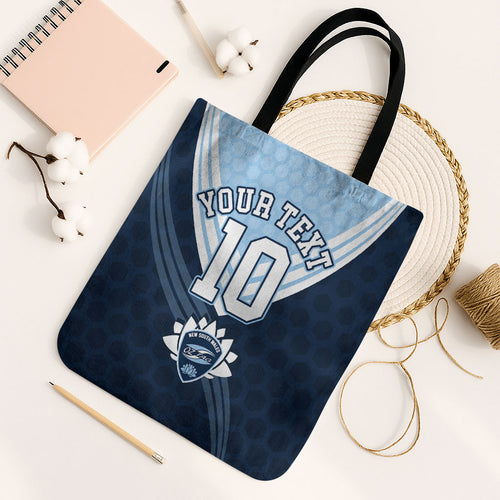 Personalized New South Wales Oztag Tote Bag Hexagon Texture Chevron Pattern Art