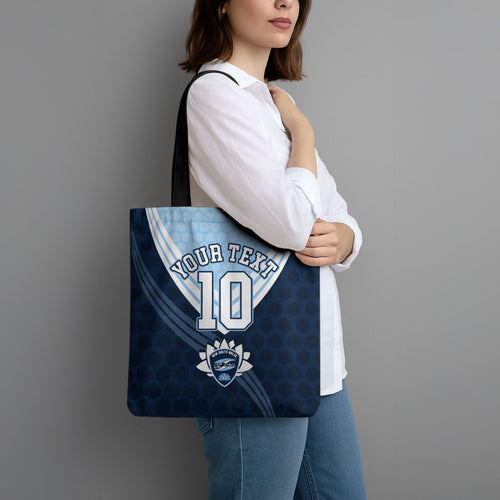 Personalized New South Wales Oztag Tote Bag Hexagon Texture Chevron Pattern Art