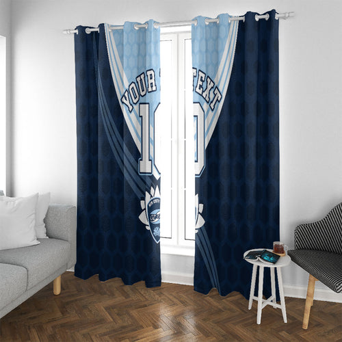 Personalized New South Wales Oztag Window Curtain Hexagon Texture Chevron Pattern Art