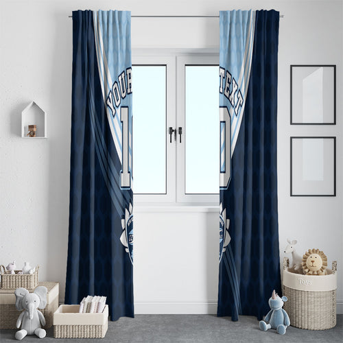 Personalized New South Wales Oztag Window Curtain Hexagon Texture Chevron Pattern Art