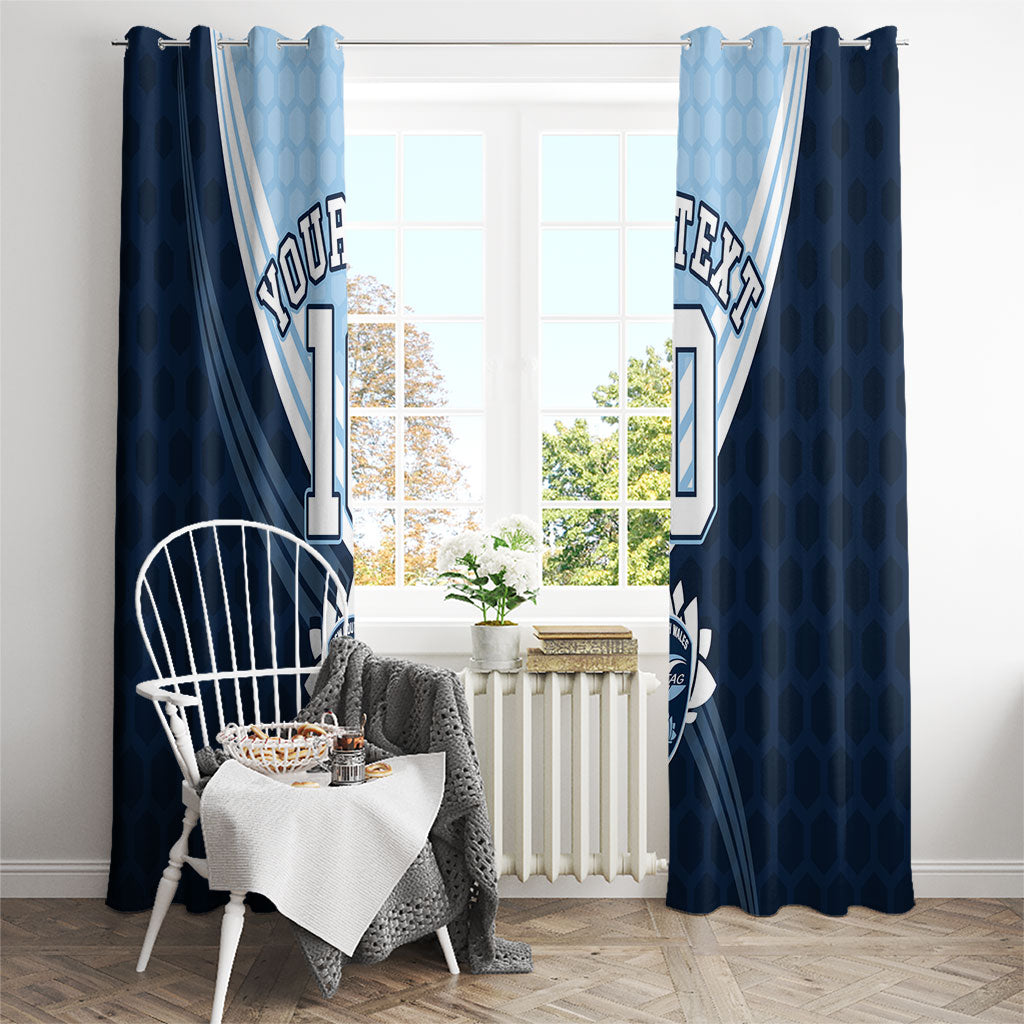 Personalized New South Wales Oztag Window Curtain Hexagon Texture Chevron Pattern Art