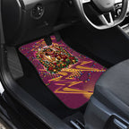 Personalized Brisbane Broncos Rugby Christmas Car Mats Holiday Mascot Graphic Art Festive Lights Bow