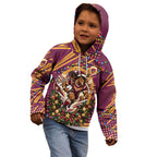 Personalized Brisbane Broncos Rugby Christmas Kid Hoodie Holiday Mascot Graphic Art Festive Lights Bow