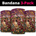 Personalized Brisbane Broncos Rugby Christmas Neck Gaiter Holiday Mascot Graphic Art Festive Lights Bow