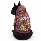 Personalized Brisbane Broncos Rugby Christmas Pet Hoodie Holiday Mascot Graphic Art Festive Lights Bow
