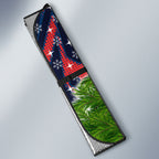 Personalised Sydney Roosters Rugby Christmas Auto Sun Shade Santa Rugby Mascot - Pine Wreath Festive