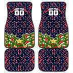Personalised Sydney Roosters Rugby Christmas Car Mats Santa Rugby Mascot - Pine Wreath Festive
