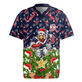 Personalised Sydney Roosters Rugby Christmas Rugby Jersey Santa Rugby Mascot - Pine Wreath Festive