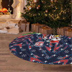 Sydney Roosters Rugby Christmas Tree Skirt Santa Rugby Mascot - Pine Wreath Festive
