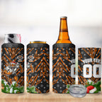 Personalised Wests Tigers Rugby Christmas 4 in 1 Can Cooler Tumbler Santa Rugby Mascot - Pine Wreath Festive