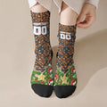 Personalised Wests Tigers Rugby Christmas Crew Socks Santa Rugby Mascot - Pine Wreath Festive
