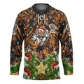 Personalised Wests Tigers Rugby Christmas Hockey Jersey Santa Rugby Mascot - Pine Wreath Festive