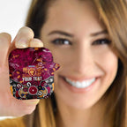 Personalized Brisbane Lions AirPods Case Aboriginal Dot Painting Graffiti Style