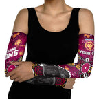 Personalized Brisbane Lions Arm Sleeves Aboriginal Dot Painting Graffiti Style