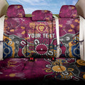 Personalized Brisbane Lions Back Car Seat Cover Aboriginal Dot Painting Graffiti Style