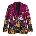 Personalized Brisbane Lions Blazer Aboriginal Dot Painting Graffiti Style