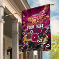Personalized Brisbane Lions Garden Flag Aboriginal Dot Painting Graffiti Style
