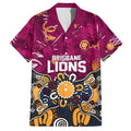 Personalized Brisbane Lions Hawaiian Shirt Aboriginal Dot Painting Graffiti Style