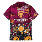 Personalized Brisbane Lions Hawaiian Shirt Aboriginal Dot Painting Graffiti Style