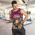 Personalized Brisbane Lions Men Tank Top Aboriginal Dot Painting Graffiti Style