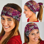Personalized Brisbane Lions Neck Gaiter Aboriginal Dot Painting Graffiti Style