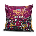 Personalized Brisbane Lions Pillow Cover Aboriginal Dot Painting Graffiti Style
