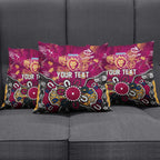 Personalized Brisbane Lions Pillow Cover Aboriginal Dot Painting Graffiti Style