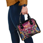 Personalized Brisbane Lions Shoulder Handbag Aboriginal Dot Painting Graffiti Style