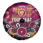 Personalized Brisbane Lions Spare Tire Cover Aboriginal Dot Painting Graffiti Style