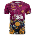 Personalized Brisbane Lions T Shirt Aboriginal Dot Painting Graffiti Style
