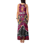 Personalized Brisbane Lions Tank Maxi Dress Aboriginal Dot Painting Graffiti Style
