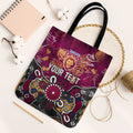 Personalized Brisbane Lions Tote Bag Aboriginal Dot Painting Graffiti Style