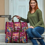 Personalized Brisbane Lions Travel Bag Aboriginal Dot Painting Graffiti Style