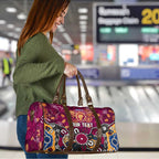 Personalized Brisbane Lions Travel Bag Aboriginal Dot Painting Graffiti Style