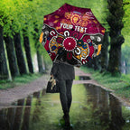 Personalized Brisbane Lions Umbrella Aboriginal Dot Painting Graffiti Style