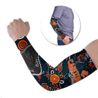 Personalized Carlton Blues Arm Sleeves Aboriginal Dot Painting Graffiti Style