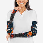 Personalized Carlton Blues Arm Sleeves Aboriginal Dot Painting Graffiti Style