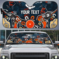 Personalized Carlton Blues Auto Sun Shade Aboriginal Dot Painting Graffiti Style
