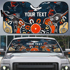 Personalized Carlton Blues Auto Sun Shade Aboriginal Dot Painting Graffiti Style
