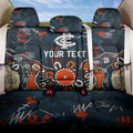 Personalized Carlton Blues Back Car Seat Cover Aboriginal Dot Painting Graffiti Style