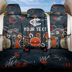 Personalized Carlton Blues Back Car Seat Cover Aboriginal Dot Painting Graffiti Style