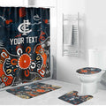 Personalized Carlton Blues Bathroom Set Aboriginal Dot Painting Graffiti Style