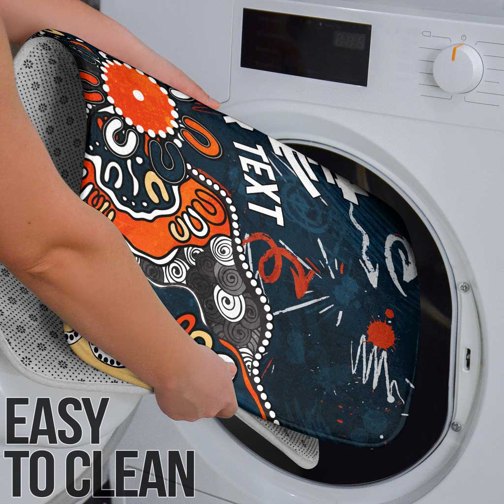 Personalized Carlton Blues Bathroom Set Aboriginal Dot Painting Graffiti Style