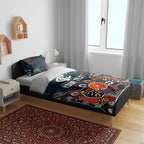 Personalized Carlton Blues Bedding Set Aboriginal Dot Painting Graffiti Style
