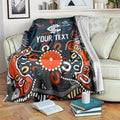 Personalized Carlton Blues Blanket Aboriginal Dot Painting Graffiti Style