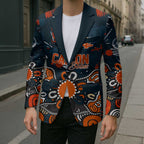 Personalized Carlton Blues Blazer Aboriginal Dot Painting Graffiti Style