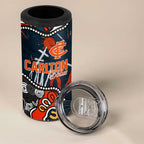 Personalized Carlton Blues 4 in 1 Can Cooler Tumbler Aboriginal Dot Painting Graffiti Style